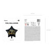 Picture of FOIL BALLOON STAR HAPPY BIRTHDAY BLACK 18 INCH